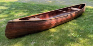 14' hand-made wooden canoe