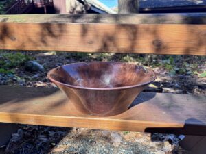 Hand-turned, Kentucky black walnut bowl